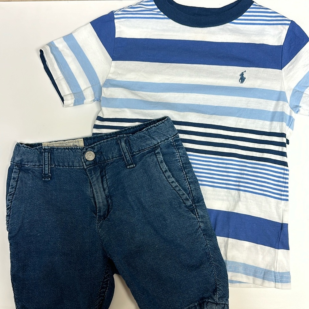 POLO Ralph Lauren Denim Shorts & T-shirt size 5